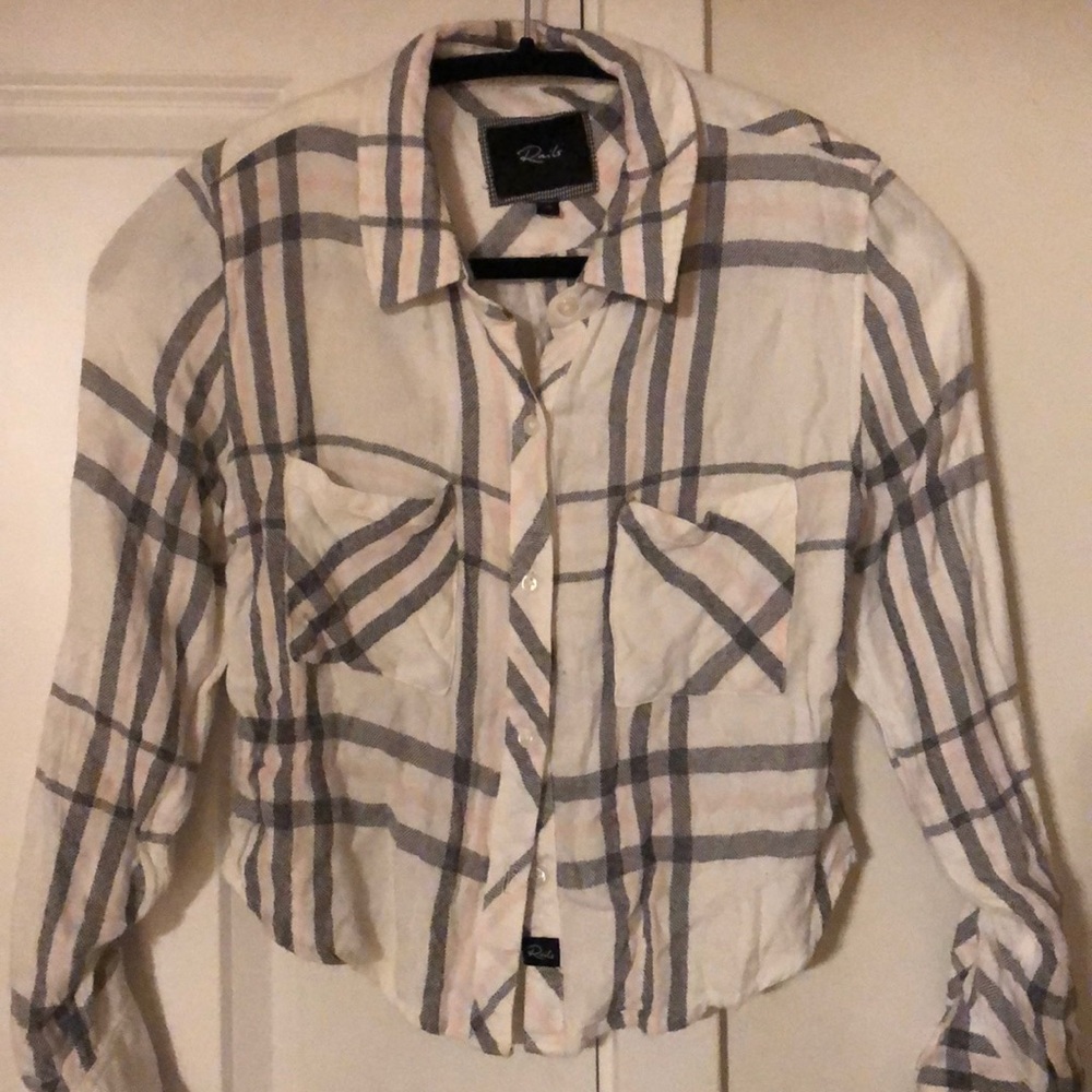 Rails Cropped “Flannel” Button Up